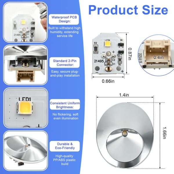 WR55X11132 WR55X25754 for GE Refrigerator LED Light Assembly Replacement - Image 2