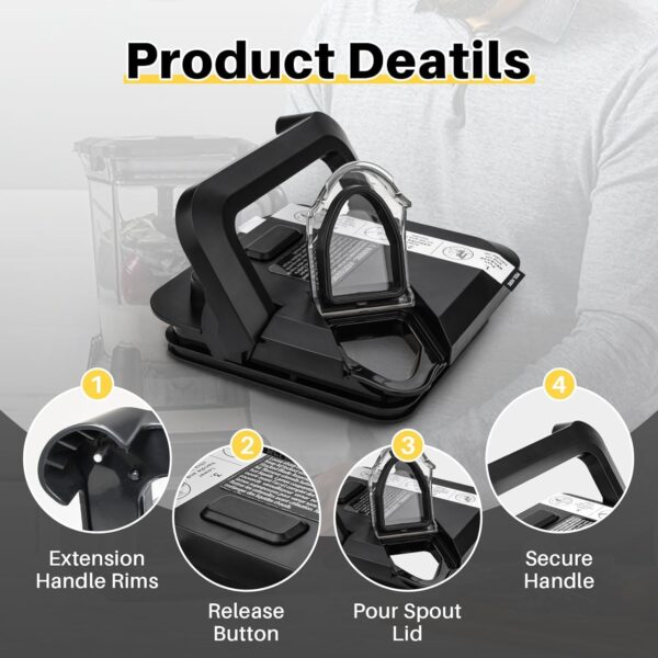Blender Lid Replacement for Ninja Pitcher,Blender Top Replacement Parts - Image 3