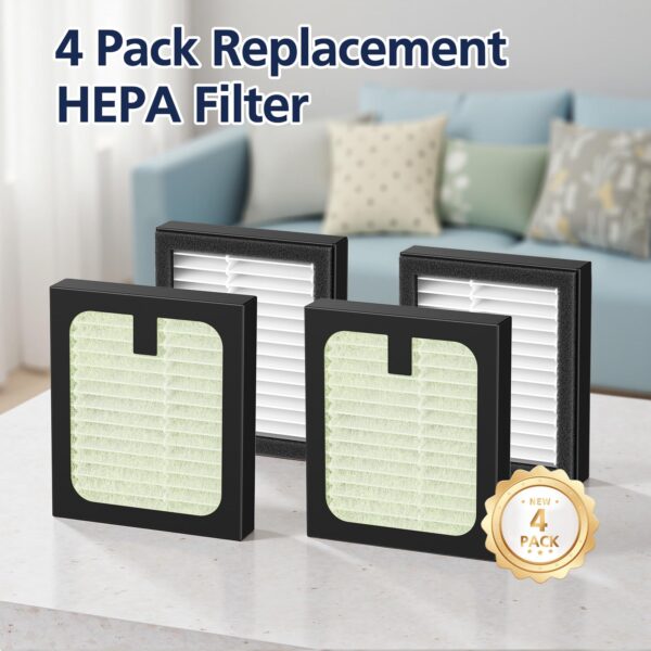 4 Pack HEPA Filter Replacement for Baby Brezza Baby Bottle Washer Pro - Image 3