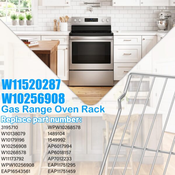 UPGRADED W10256908 Oven Rack For Whirlpool Oven Racks Replacements Range Stove Rack for Amana Kitchenaid Maytag Oven Racks Parts W11520287 W10268578 W10179196 Replacement Oven Racks 24" x 15.75" - Image 5
