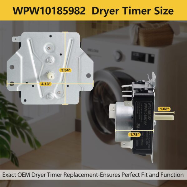 Lovgedr W10185982 WPW10185982 Dryer Timer Replacement - Image 3