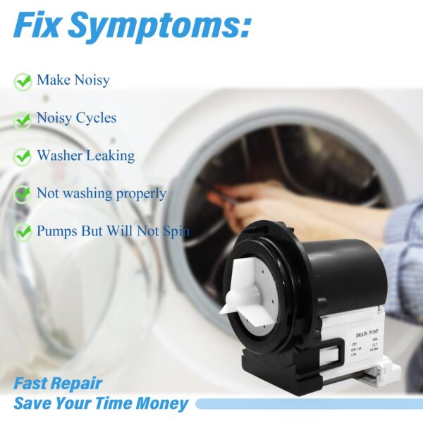 4681EA2001T Washer Drain Pump Motor Compatible with LG and Kenmore Washers - Image 2