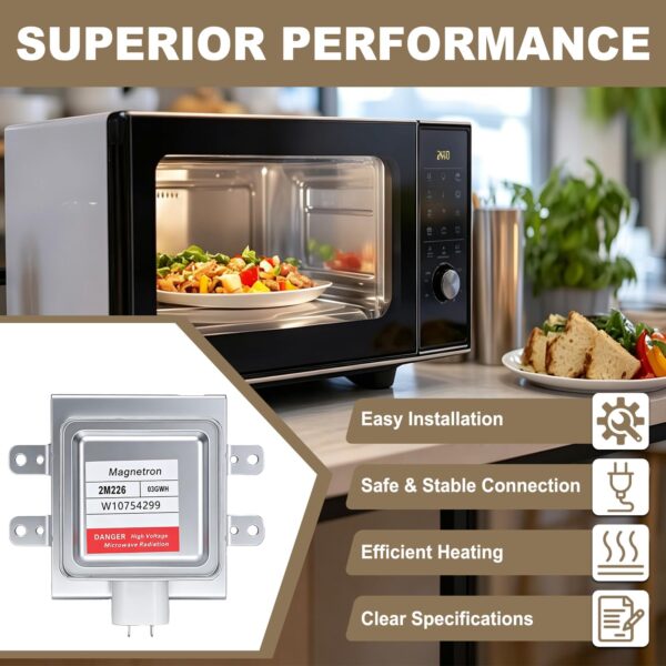 2M226-03GWH W10754299 Microwave Magnetron Compatible with Whirlpool Oven - Image 2