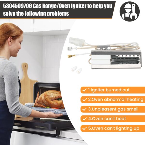 5304509706 Gas Oven Range Igniter Replace 316119301 316489402 316489408 - Image 3