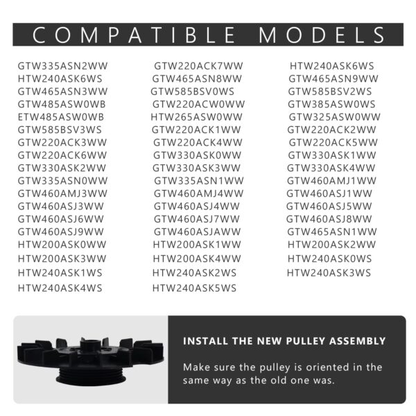 WH03X32218 WH49X25378 Washer 1/3 Hp Motor Pulley & Nut - Image 7