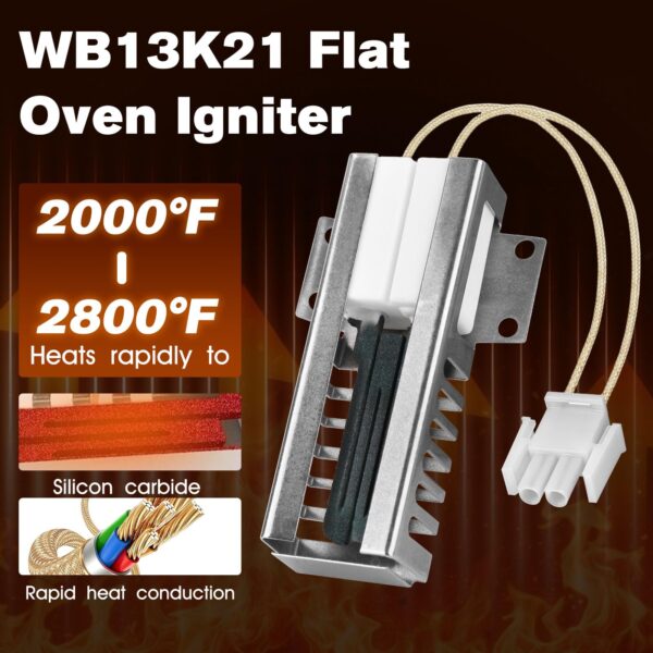 RO6G WB13K21 Oven Igniter for GE Sam-Sung Hotpoint Kenmore Gas Oven Igniter - Image 2