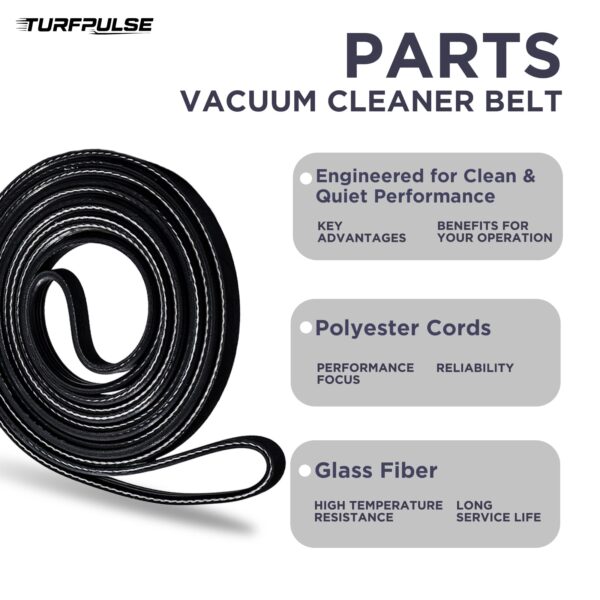 TURFPULSE Dryer Replace Part 341241 Dryer Drum Belt for Whirlpool Kenmore Roper Amana Maytag Replacement Accessories, 1/4 Inch x 92.25 Inch - Image 2