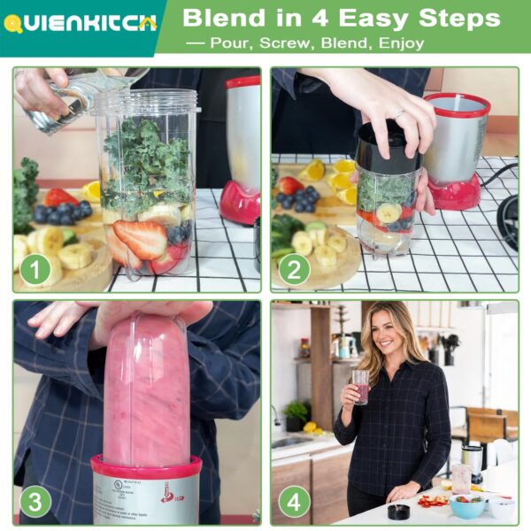 QUIENKITCH Blender Blades, 2 Pack Replacement Parts for Magic Bullet 250W - Image 4