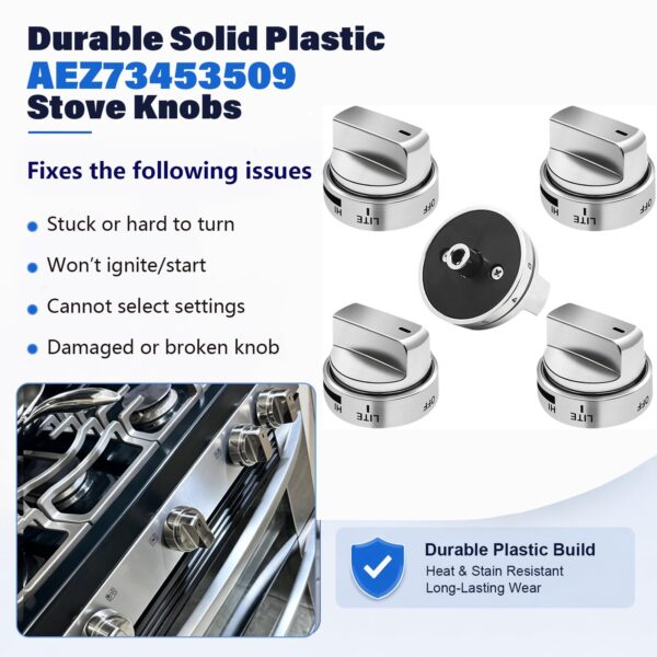 AEZ73453509 Stove Knobs Replacements Compatible with lg Gas Range Stove