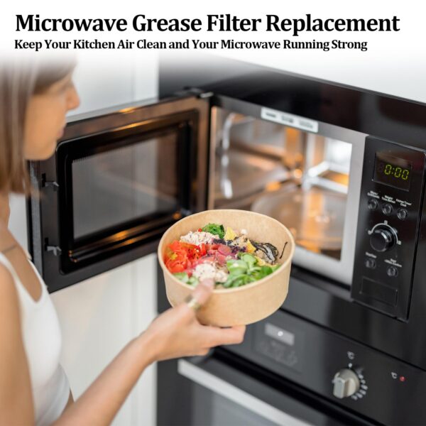Microwave Grease Filter Replacement 5-1/8" x 7-5/8" Compatible with Over-the-Range Microwave Ovens (2 Pack） - Image 4