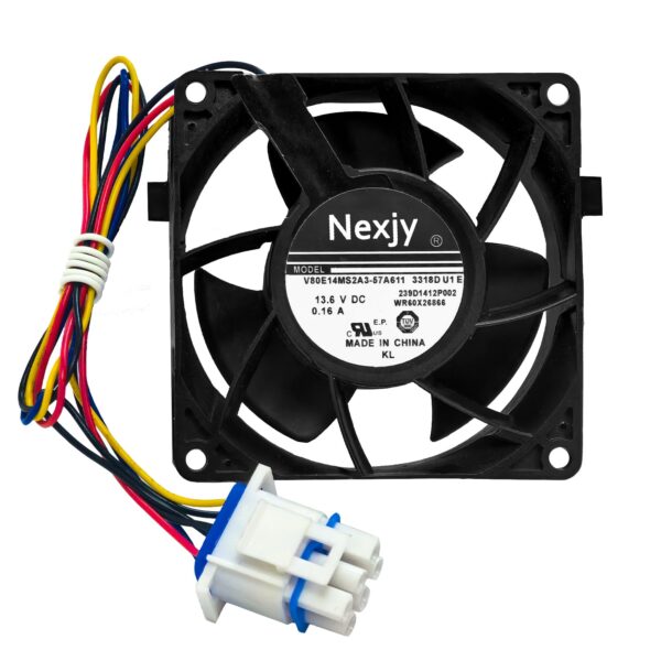 2026 Upgraded OEM WR60X26866 Refrigerator Evaporator Fan Motor for GE Refrigrator, Replace V80E14MS2A3-57A611, WR60X26030, WR60X10356, WR60X10357, Fix Noise, Stabilize Cooling -10 Years Warranty