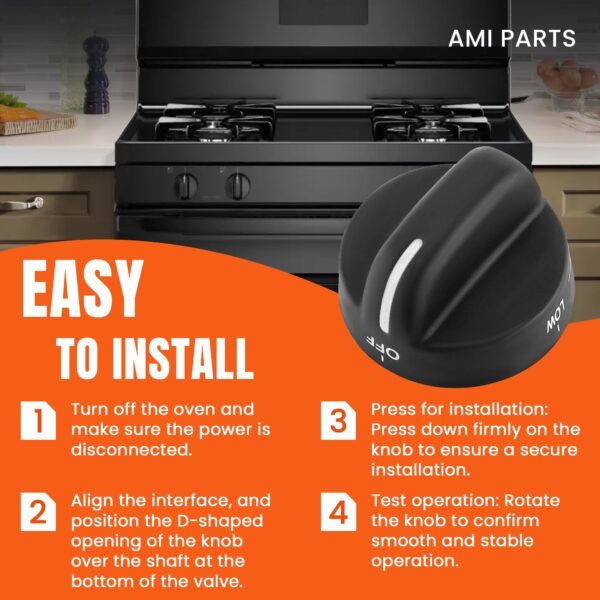 AMI PARTS 8273103 Gas Range Stove Knobs Fit for Whirlpool Stove Knobs - Image 4