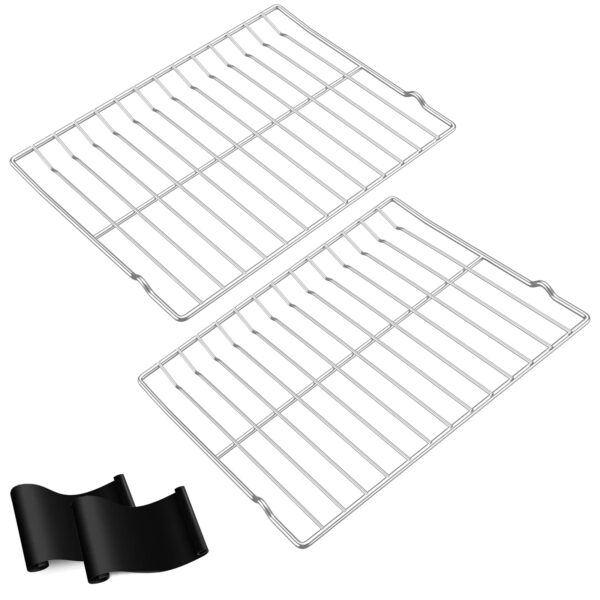 Upgraded 2PACK W10256908 304 Stainless Steel Gas Range Oven Stove Rack Replacement, Compatible with Whirlpool, Maytag, Amana Oven Flat Racks WFG550S0HV3, MGR6600FW6, AGR6603SFS1 Metal Wire Racks - Image 4