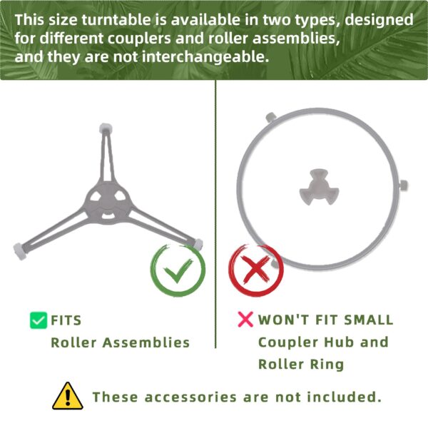 Gemroom 9.6" Microwave Turntable Plate Compatible with GE WB49X10134, 9 5/8 inch Replacement Microwave Glass Plate for LG 3390W1A035A 3390W1A035C and WPW10315165 Whirlpool Microwave Glass Tray - Image 6