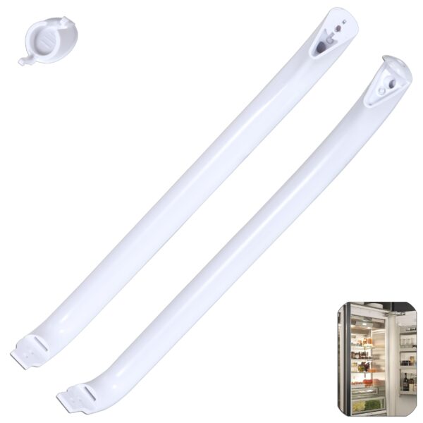 2 Pieces Upgrade WR12X22148 WR12X11011 Refrigerator Door Handle, Compatible with General Electric GE Refrigerator, Replacement Part for WR12X20141, Contains 1 Cap Covers the Bottom Screw (White) - Image 3