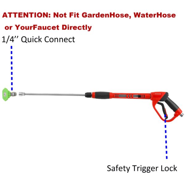 Tool Daily Deluxe Pressure Washer Gun, Replacement Wand Extension, 40 Inch - Image 4