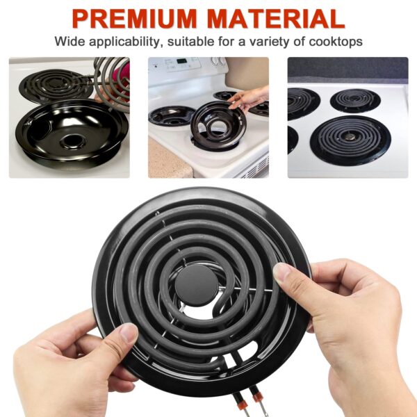 AMI PARTS 5304430149 5304430150 Porcelain Burner Drip Pan Cooktop Set - Image 5