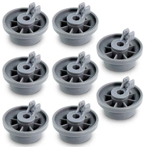 8 Packs 165314 Dishwasher Wheels Lower Rack Fit for Bo-sch Ken-more