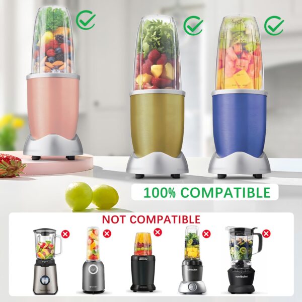 PODCAY Blender Replacement Parts for Nutribullet, 32oz & 24oz Cups with Replacement Extractor Blade, Compatible with Nutri Bullet 600W/900W Pro Blenders (3 PCS) - Image 2