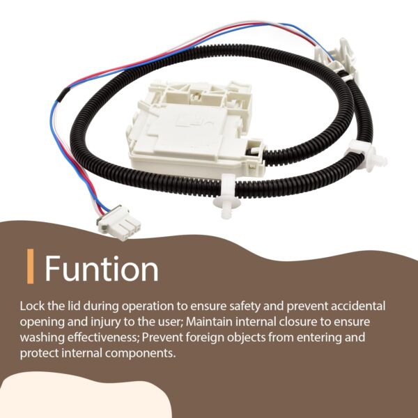 290D3070P002 Washer Lid Lock Switch Washing Machine Lock Assembly Compatible with Ge Washer ETW485ASW0WB GTW325ASW0WW GTW385ASW0WS GTW485ASW0WB - Image 7