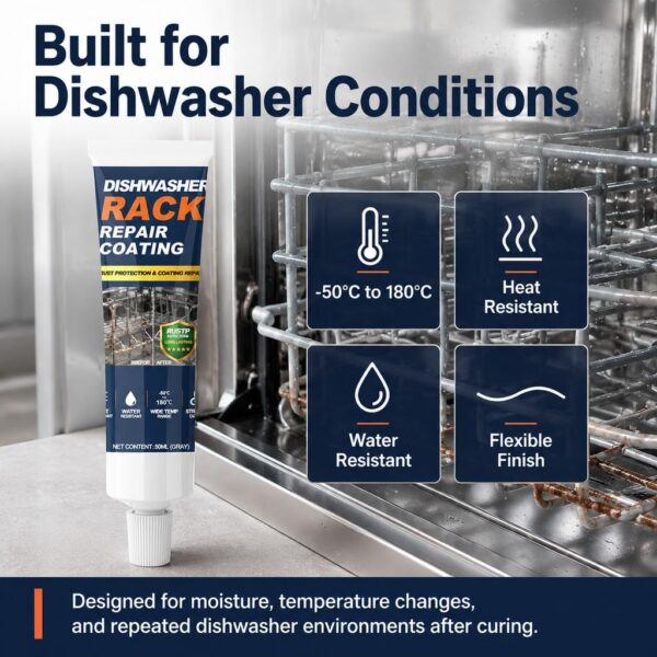 SEPOVICA Dishwasher Rack Repair Kit, Rust Repair Coating, Gray, 50ml - Image 5