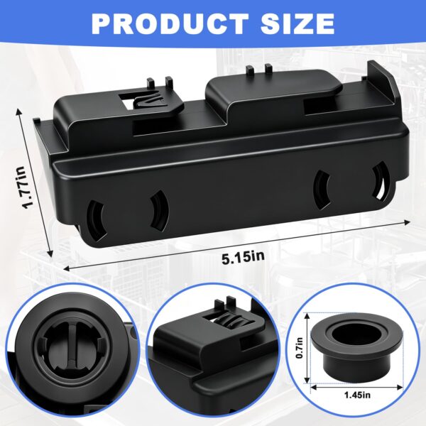 WD28X27241 GE Dishwasher Rack Carrier And Roller Kit for GE Dishwasher Lower Rack Wheels Assembly,Interchangeable With Both The Left and Right Side -Replaces WD12X10439, WD12X10446, WD12X10447-2Pack - Image 3