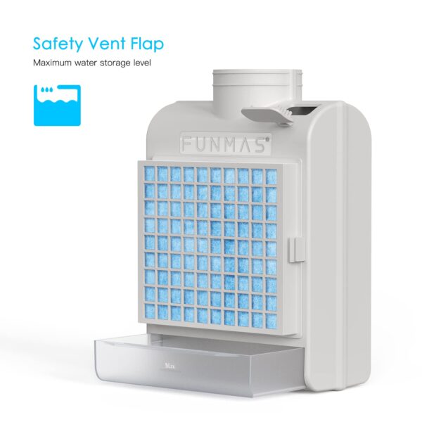 FUNMAS 3-in-1 Indoor Dryer Vent, Stainless Steel Screen Filter, Polyester Filter and Water Drawer System, Upgrade Safety Vent Flap, with 4 Pieces Polyester Filters, For Electric Clothes Dryers - Image 5
