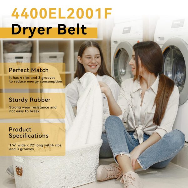 4400EL2001F Dryer Drum Belt Replacement for LG GE Kenmore Dryer - Image 4
