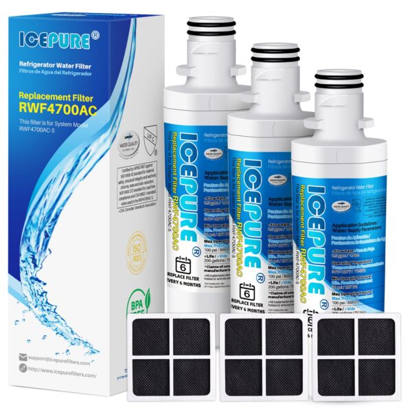 ICEPURE LT1000PC ADQ747935 Water Filter and LT120F Air Filter, 3 Combo - Image 8
