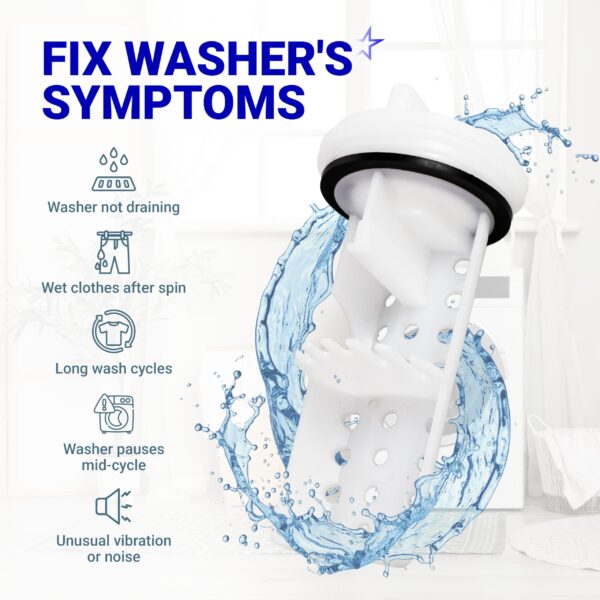 WH11X34741 Washer Drain Pump Filter for GE by BlueStars - Replaces WH23X10029 WH23X10027 AP7205454 4977949 PS16874133 EAP16874133 - Washing Machine Water Filter Replacement - Image 4