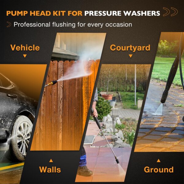 AR42940 Pressure Washer Pump Head Aluminum, Fit for SRMW2.2g26/RMW 2.2g24 - Image 6