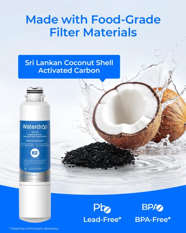 Waterdrop Water Filter, Replacement for Samsung® HAF-CIN/EXP, 3 Pack