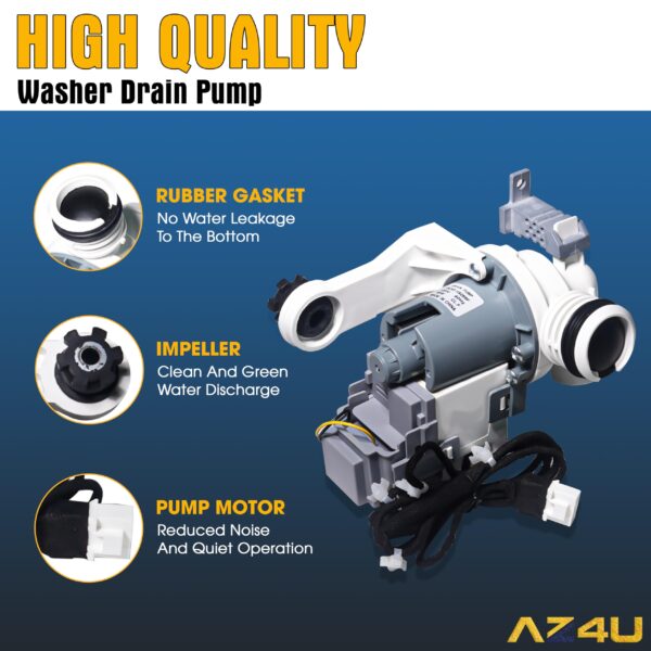 AZ4U Upgraded DC97-19289F DC97-19289H PX3516-01 Samsung Washer Drain Pump - Image 7