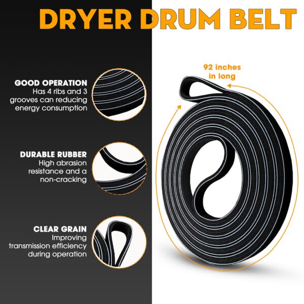 Dryer Repair Kit Replaces For Amana NED4600YQ1 NED4655EW1 4GNED4600YQ1 - Image 8