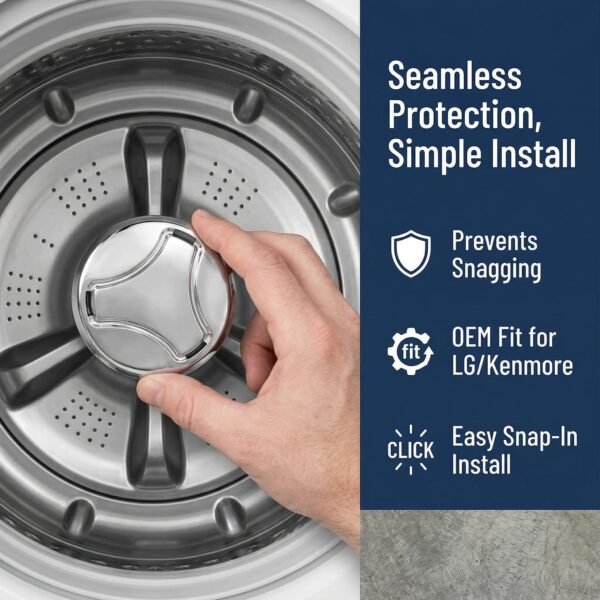 5006EA3009B Washer Pulsator Cap, Durable 3 Inch OEM Replacement for LG & Kenmore Washing Machines, Replaces 5006EA3009A 5006EA3009C MBL65219301 PS3525704 EAP3525704 WM2101HW - Image 2