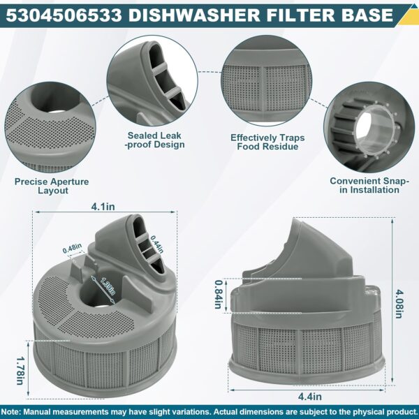 5304506533 Dishwasher Filter Base Compatible With Frigidaire Dishwasher - Image 6