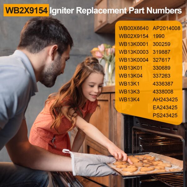 WB2X9154 Oven Igniter Replacement for GE Hotpoint Kenmore XL44 Gas Range - Image 4