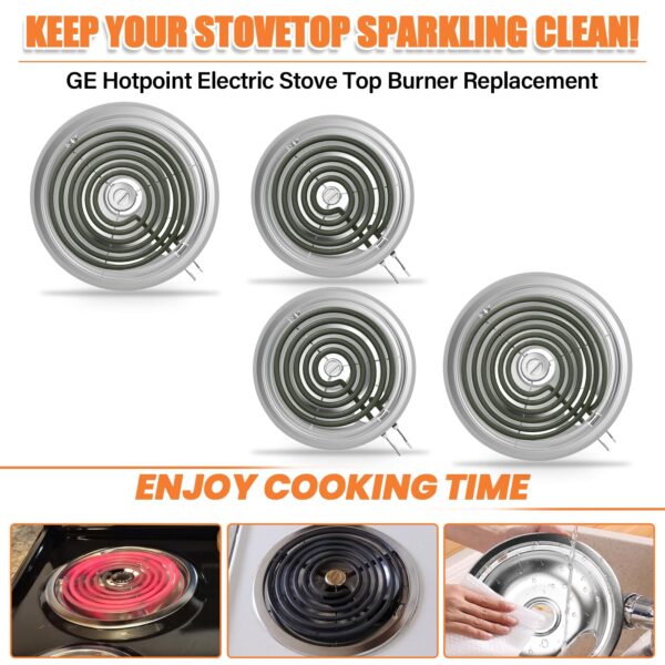 Upgraded GE Drip Pans And WB30M1 WB30M2 GE Stove Burner Replacement Element - Image 2