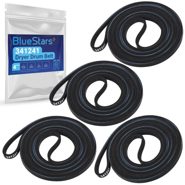 [4-Pack] BlueStars 341241 Dryer Drum Belt Compatible with Whirlpool Kenmore - Image 8