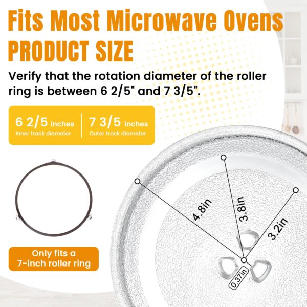 AMI PARTS Small 9.6" / 24.5cm Microwave Glass Plate Replacement - Image 6