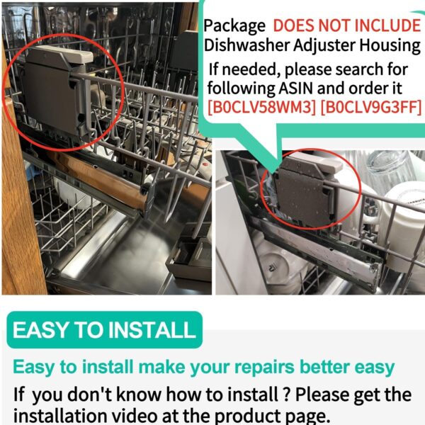 UPGRADED W10350375 W10712395 Dishwasher Top Rack Adjuster Parts Replacement - Image 6
