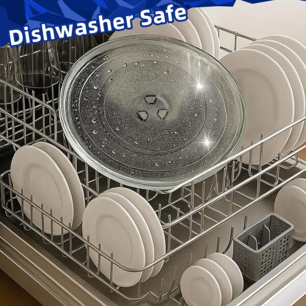 9.6 Inch Microwave Glass Plate - Durable Replacement Microwave Glass Plate for Small & Retro Microwaves (0.7 Cu Ft, 700W), Good Price Quick Fix - Image 3