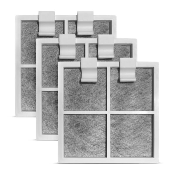 Quick Parts Delivery Refrigerator Deodorizer & Universal Air Filter 3-Pack with Nylon Mounting Clip – High-Performance Carbon Technology for Fridge, Kitchen & Small Spaces