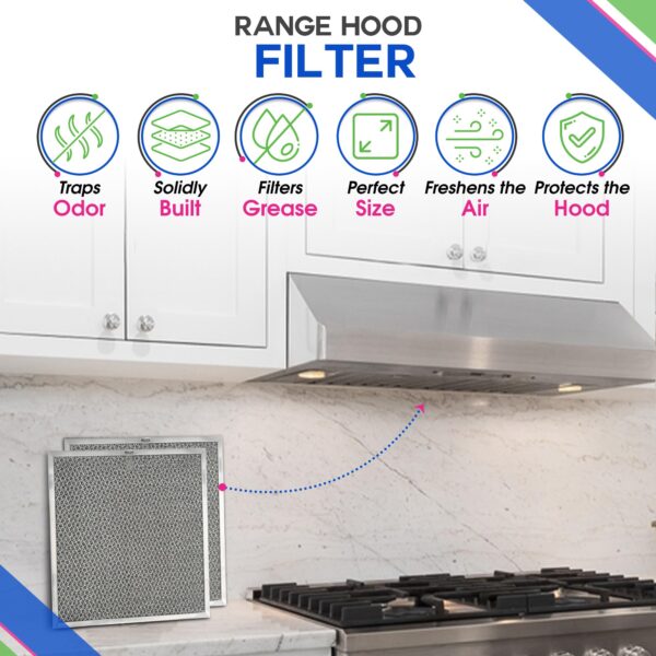 Stove Vent Filter 11.6x11.2” 99010317 Fits Nutone Broan Range Hood Filter - Image 4