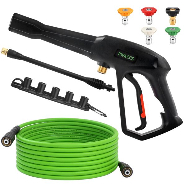 PWACCS Pressure Washer Gun and Hose Kit, 25 FT Power Washer Hose Wand - Image 5