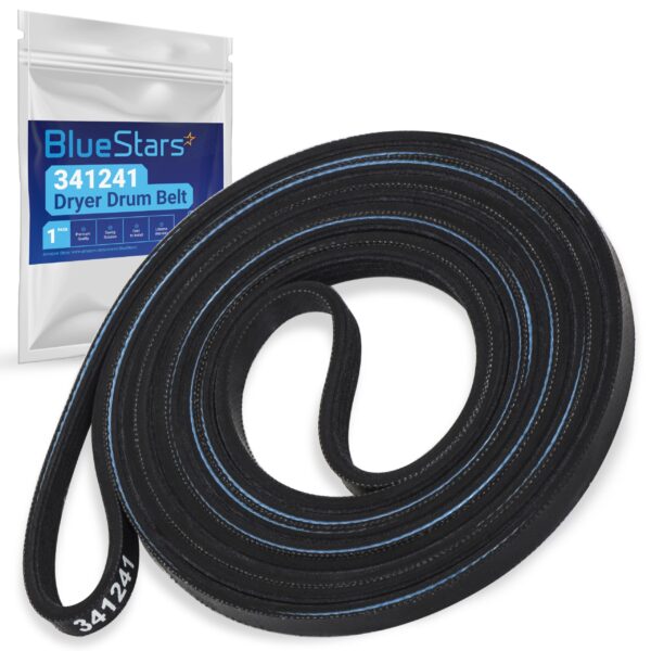 BlueStars 341241 Dryer Drum Belt Compatible with Whirlpool Kenmore Dryers