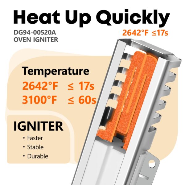 DG94-00520A DG94-01441A Gas Range Oven Igniter Fit for Sam-sung - Image 3