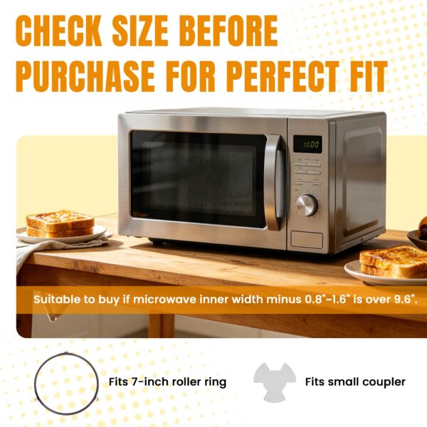 AMI PARTS Small 9.6" / 24.5cm Microwave Glass Plate Replacement - Image 4