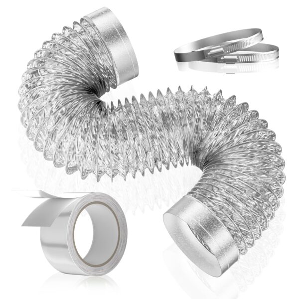 HOOMESUN 4 Inch Dryer Vent Hose, 3 ft Flexible Duct for Tight Spaces