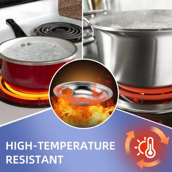 W10196406 and W10196405 Chrome Stove Burner Drip Pan Set for Whirlpool Amana Maytag Magic-Chef Kenmore Electric Range with Locking Slot, Includes 2 6-Inch and 2 8-Inch Drip Bowls - Image 4